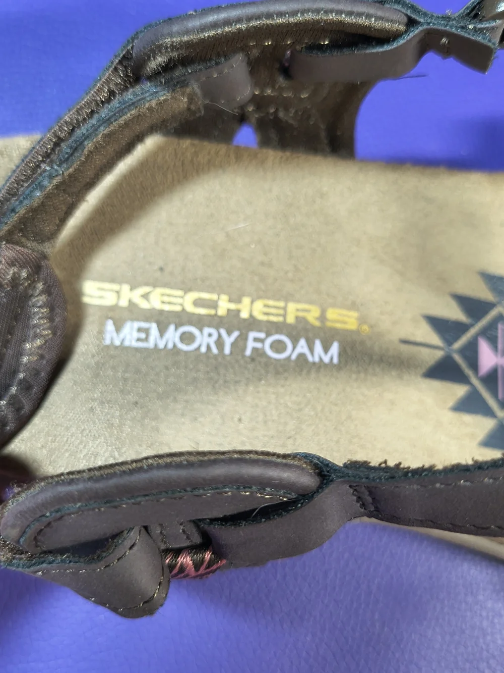 Skechers Reggae Slim Vacay Sandals Women’s 8 brown/pink